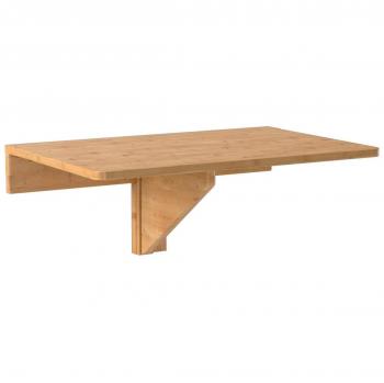 Mesa Plegable de Pared de Bambú Natural 60x40cm - Sobuy FWT031-N
