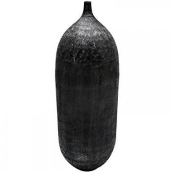 Jarrón Negro de Aluminio - Diseño Moderno, Acabado Mate, Altura 30 cm, Diámetro 15 cm, Ligero y Durable, Ideal para Decoración Interior