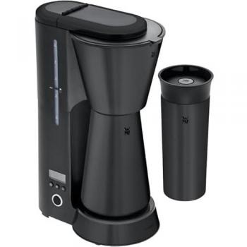 Cafetera de Filtro WMF KÜCHENminis Aroma Thermo to go 0,625L con Jarra Isotérmica y Taza de Viaje, Cromargan, Automático, Color Negro