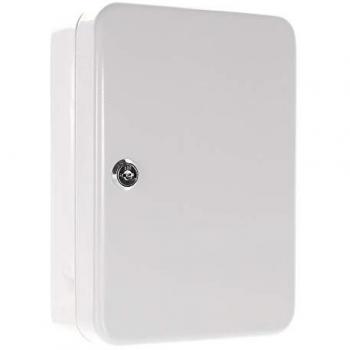 Caja de claves Rottner SK10 - Armario metálico para 10 llaves con cerradura cilíndrica, dimensiones H250xL180xP85 mm, color gris claro