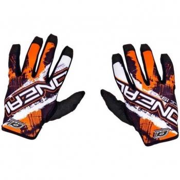 O'Neal Jump Shocker Guantes de Bicicleta, Negro/Naranja, L