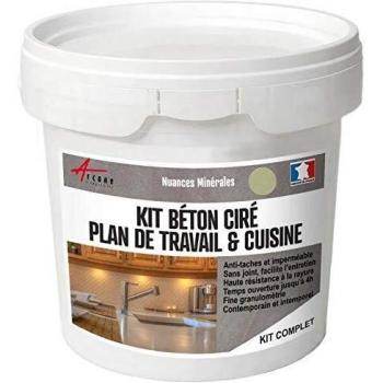 KIT DE HORMIGÓN PULIDO PARA COCINA Y ENCIMERA - Barbadina Claro - 2 m² (en 2 capas) - ARCANE INDUSTRIES