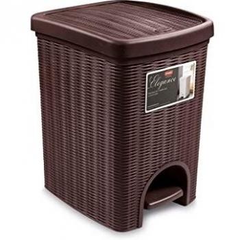 Papelera Elegance 20 Litros Moka de Plástico con Pedal