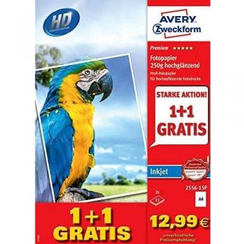 Papel Fotográfico Premium Inkjet A4, 250g, Brillo Alto, 30 Hojas (15 + 15)