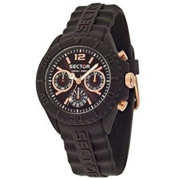 Sector No Limits Sub Touch Men's Quartz Watch with Black Dial Analogue Display and Black Silicone Strap R3251580003