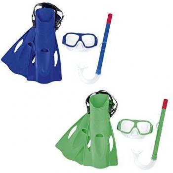 Set Gafas de Buceo + Tubo Snorkel + Aletas Bestway Surfswim