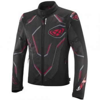 Ixon Chaqueta textil de moto Demoniak Negro-Rojo 2XL