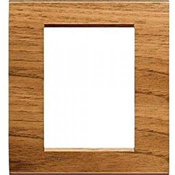 Bticino Placa Cuadrada Livinglight Nogal 3 + 3 Módulos LNA4826LNC