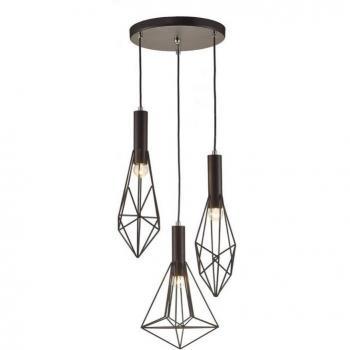 Lámpara colgante Kristoff Black 3 bombillas 47cm, tipo: lámpara colgante, características: diseño moderno, acabado negro, incluye 3 bombillas E27, diámetro de 47 cm