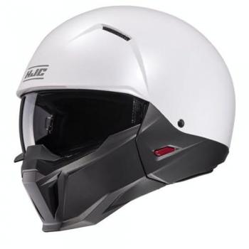 Casco Jet HJC i20 Blanco Perla - Motociclismo, Talla L, diseño sólido