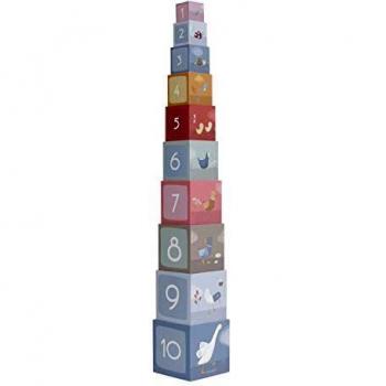 Tiamo Little Dutch 4752 - Cubo apilable, diseño de Torre de Animales