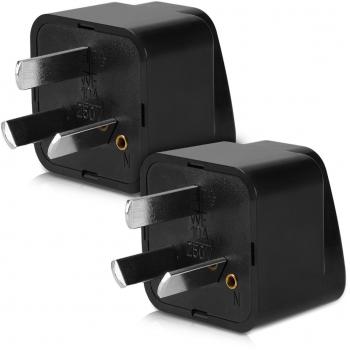 kwmobile 2X adaptadores de Viaje para Australia - Adaptador de Corriente Tipo I para Australia Nueva Zelanda China - Adaptador para Viajes