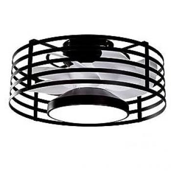 Ventilador de Techo DC Xaloc 22W Negro con 7 Aspas Blancas, 6 Velocidades, Control Remoto, Función Memoria y Temporizador - Dimensiones: 28x57.8x