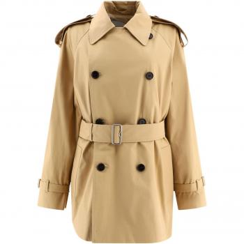 Burberry Women's Giu Trenchcoat in Beige | Size 8 | 100% Cotton