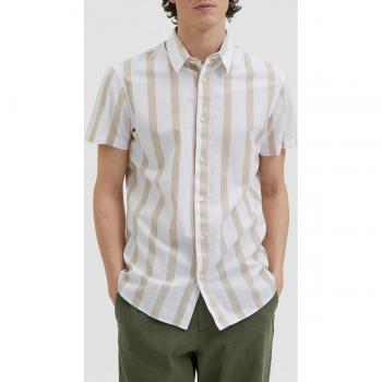 Selected Camisa de hombre con rayas y algodón orgánico