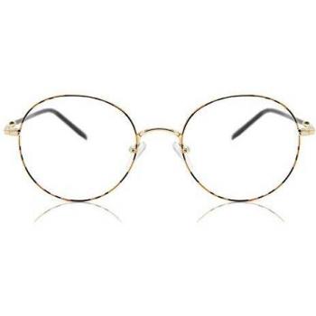 Round Montura Completa Metálico Careyshell Gafas Recetadas para Hombre - SmartBuy Collection