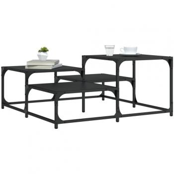 vidaXL Coffee Table Black 87.5x87.5x40 cm Engineered Wood