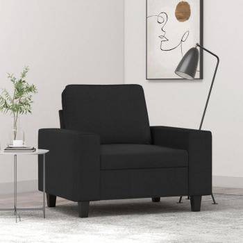 Sillón de tela negro 60 cm vidaXL