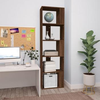 Estantería de madera contrachapada 45x24x160 cm en colores Blanco, Negro y Roble Sonoma, ideal para oficina, estudio y dormitorio, mueble de almacenaje tipo estantería/librería
