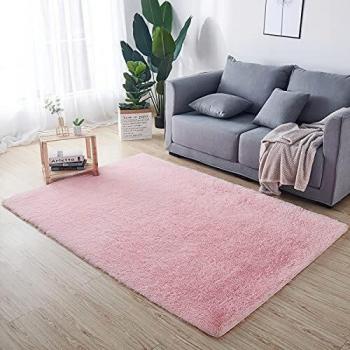 VOFUSHON Alfombras Salon Grandes Pelo Largo Alfombra Habitación Dormitorio Lavables Alfombra de Pelo Largo para salón o Dormitorio, Alfombra esponjosa, Alfombra de Cama