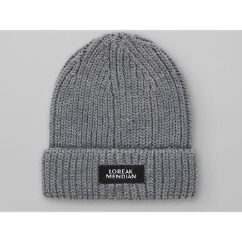 Gorro de punto unisex liso en color gris de Loreak Mendian