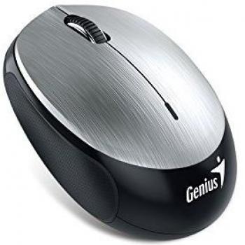 Genius NX-9000BT Bluetooth+USB BlueEye 1200DPI Ambidextro Negro, Plata - Ratón