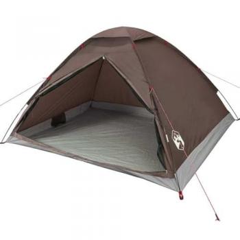 Tienda de campaña iglú impermeable marrón para 4 personas