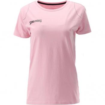 Camiseta de mujer Spalding Essential de manga corta, 100% poliéster, diseño clásico, transpirable y cómoda para actividades deportivas