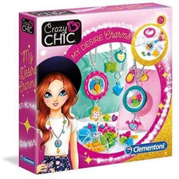 Crazy Chic Clementoni - Colgantes Charm Juego Creativo para Niños, Multicolor