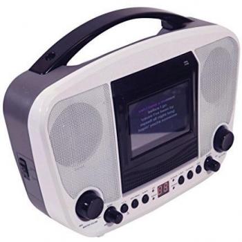 Mr Entertainer Portable CDG Bluetooth Karaoke Player with built in 3.5 monitor & 40 Track 2017 Hits Discs