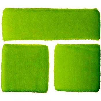 Smiffys Bandas elásticas, Verde, 1 Banda para la Cabeza y 2 muñequeras