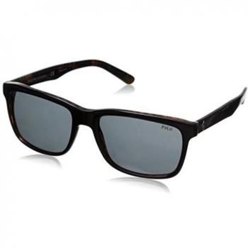 Polo Ralph Lauren Men's 0PH4098 Sunglasses, Top Black On Jerry Tortoise, 57