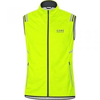 Gore Running Wear Mythos 2.0 Windstopper Soft Shell Light - Chaleco para hombre, color amarillo, talla XL