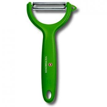 Victorinox Pelador de tomate y kiwi, con filo dentado y corte bidireccional, inoxidable, apto para el lavavajillas y de color verde