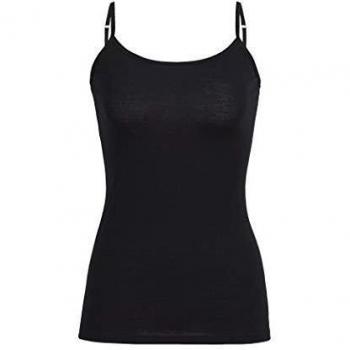 Icebreaker Wmns Siren Cami Bajo la Ropa Térmica, Mujer, Negro, M
