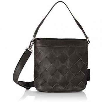 Cowboysbag Bag Amble - Bolso de hombro de cuero mujer, color negro, talla 25x24x9 cm