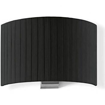 Aplique de Pared Amsterdam - E27 40W - Acero Plisado Negro - Níquel Satinado - IP20 - Uso Interior