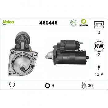 Motor de arranque VALEO 460446 con función de arranque eficiente