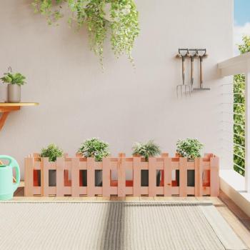 Valla de jardín plantador 150x30x30cm de madera Douglas Marrón