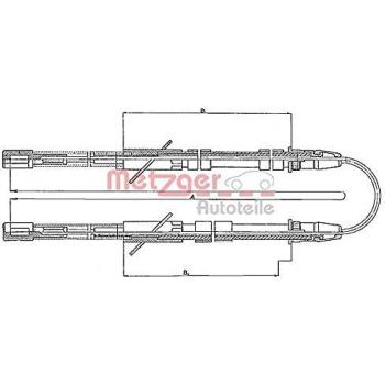 Cable de freno de mano Metzger 10.562 para Lada Niva, trasero, incluye características de alta resistencia y durabilidad