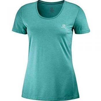 SALOMON Agile SS tee Camiseta De Manga Corta, Mujer, Meadowbrook/Heather, XS