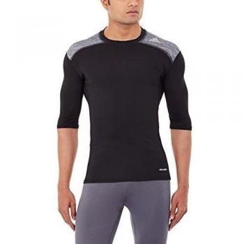 adidas TF Base SS - Camiseta para hombre, talla S, color negro / gris