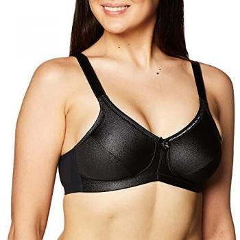 Amoena Women's Rita Black Soft Cup Bra T-90c Plus Size 40C