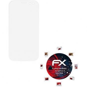 3 x atFoliX Anti-Choque Lámina Protectora de Pantalla GoClever Fone 450Q Antichoque Película Protectora - FX-Shock-Antireflex