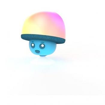 Altavoz Bluetooth Impermeable Mega Mush Azul con Luz LED y Sonido Potente