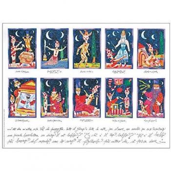 Artopweb Panel Decorativo con Diseño Musante Tavole Di Pinocchio, Madera, Multicolor, 80x1.8x60 cm