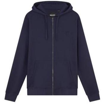 Lyle & Scott Tonal Eagle Zip-Up Hoodie in Dark Navy