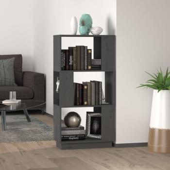 Estantería divisor de espacios madera de pino 51x25x101 cm en colores natural, blanco y gris para oficina, estudio, sala de estar y dormitorio