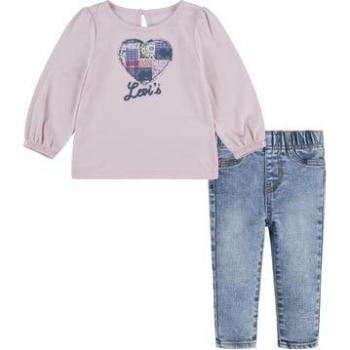 Conjunto Levi's® Camisa Puffer y Jeans Lotus para Niños