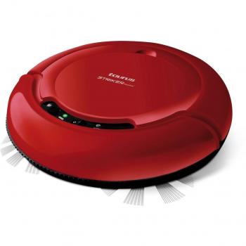 Robot Aspirador Taurus Striker Mini con Autonomía de 75 Minutos, Mopa Integrada, 3 Sensores Anticaída, 2 Cepillos Laterales y Indicador de Batería - Rojo